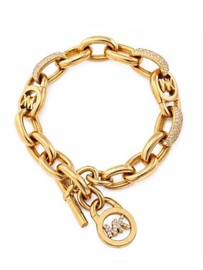 Michael Kors Heritage Link Toggle Bracelet in Rose Gold